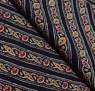 Booti Screen Print Zari Loom Textured Cotton Fabric